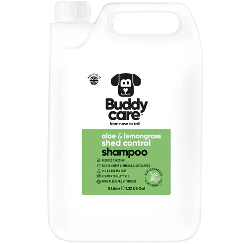 Buddy Care Dog Shampoo - Shed Control Aloe & Lemongrass - 5L